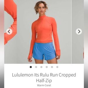 Lululemon It’s Rulu Run Half-Zip *Warm Coral